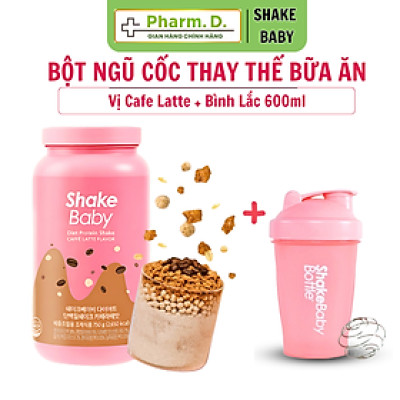 Bột Ngũ Cốc Hỗ Trợ Giảm Cân Thay Thế Bửa Ăn Shake Baby Giúp Kiểm Soát Cân Nặng, Cải Thiện Vóc Dáng từ Hàn Quốc 750g (+Kèm Bình Lắc 600ml)