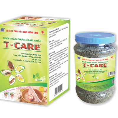 Muối Thảo Dược Ngâm Chân T-Care 600gr (Chứa bốn loại thảo dược và muối khoáng, là phương pháp hỗ trợ trị liệu đông y cổ truyền, chăm sóc toàn diện sức khỏe và đôi chân của bạn)