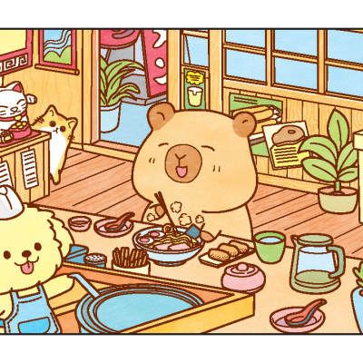 Sách - Sách Dán Hình - Capy Và Công Viên Giải Trí