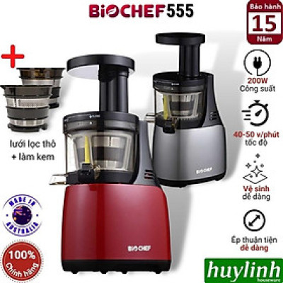 Máy ép trái cây chậm Biochef 555 - Made in Úc - Hàng Chính Hãng