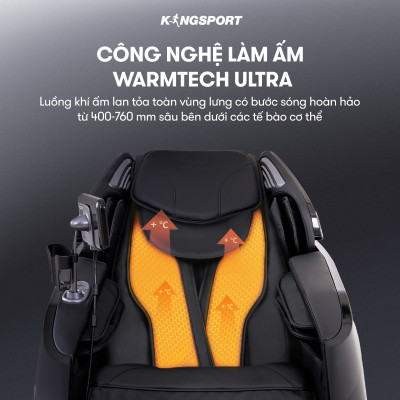 Ghế massage KINGSORT Premium B6 23 bài massage cao cấp, công nghệ massage Kingtech Dual, đo chỉ số sức khỏe