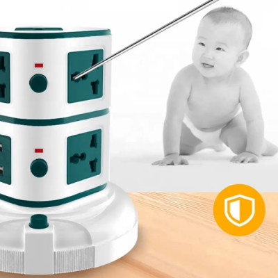 Ổ CẮM ĐIỆN HÌNH THÁP 2 TẦNG 88549 AKKO STAR - HÀNG CHÍNH HÃNG