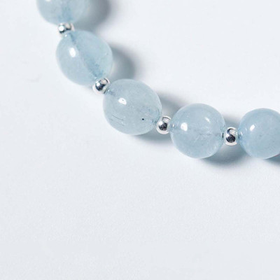 Vòng tay đá Aquamarine mệnh thủy, mộc - Ngọc Quý Gemstones