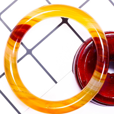 Vòng tay đá mã não vàng cam ni 58 mệnh hỏa, thổ - Ngọc Qúy Gemstones