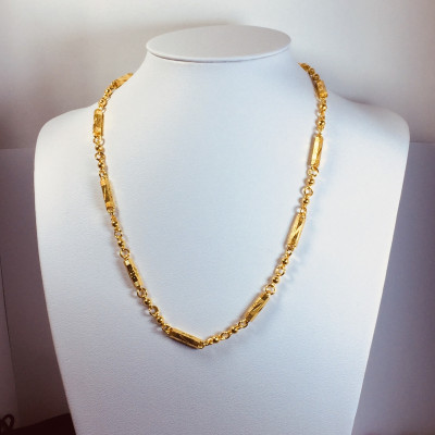 Combo Dây chuyền Nam mạ vàng 24k, Kiểu Đốt Trúc, Phong cách Hàn Quốc, Dài 45cm, Cỡ Hạt 6li, Kèm Túi Nhung sang trọng, Phù hợp đeo đi làm, gặp mặt, …