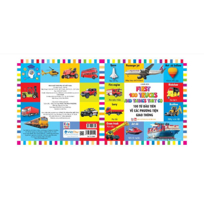 Sách - 100 Từ Đầu Tiên - Các Phương Tiện Giao Thông - Song Ngữ Anh Việt - Việt Thư
