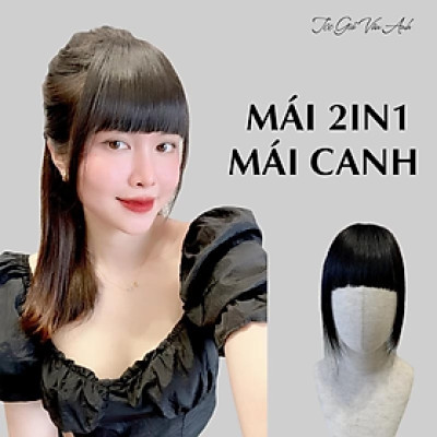 Mái 2in1 mái canh dày, đường ngôi nằm ngang tóc th.ật nữ - Tóc Giả Vân Anh