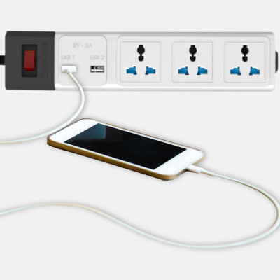 Ổ cắm kéo dài đa năng USB 3m-5m chính hãng Rạng Đông Model: OC02.USB 3C/3M/10A