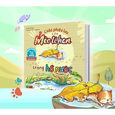 Sách - Cuộc Phiêu Lưu Của Mèo Tí Hon Trong Hồ Nước (20 Stickers Con Vật) - Megabook