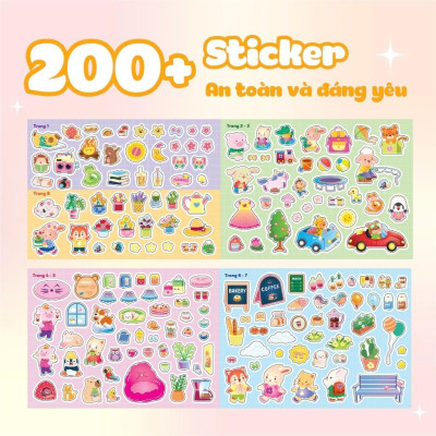 Sách - Công Chúa Cherry - Công Viên Thú Cưng - Sách Bóc Dán Sticker Cho Bé Gái - Megabook