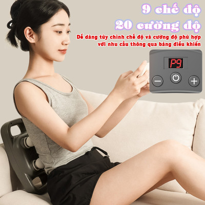 Máy massage đấm lưng và giãn cơ toàn thân 6 đầu Nikio NK-272 Pro - 9 chế độ, 20 cấp tốc độ mát xa
