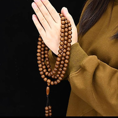 VÒNG CHUỖI GỖ LỤC ĐẠO MỘC LIÊN HOA 108 hạt 10ly TẶNG HỘP ĐỰNG