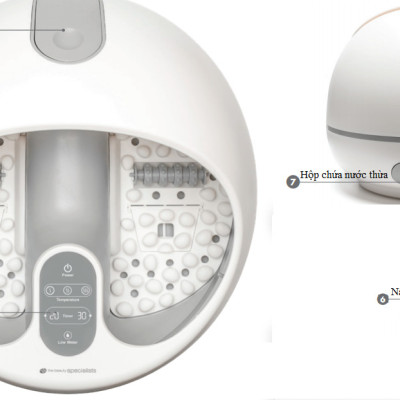 Máy xông hơi massage chân công nghệ siêu âm RIO FTBH9 - tặng kèm đèn led xe đạp