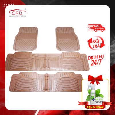 Bộ Thảm Lót Sàn Ô Tô PACKY PODA 6168 Màu Kem 7 Chỗ