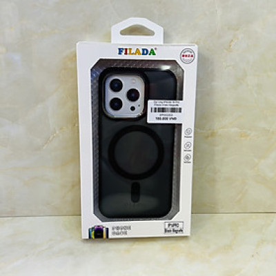 Ốp lưng Filada lưng nhám viền đen dành cho iPhone 14 Pro có sạc không dây - hàng chính hãng