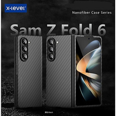 Ốp Lưng Sợi Carbon Cho Samsung Z Fold 7 / Z Fold 6, Z Fold 5 hiệu X-Level Nanofiber Chống Sốc Siêu Mỏng Chống Bám Vân Tay Bảo Vệ Camera - Hàng chính hãng
