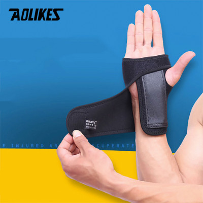 Băng nẹp cố định khớp cổ tay AOLIKES 1676 có thanh thép hỗ trợ phục hồi chấn thương