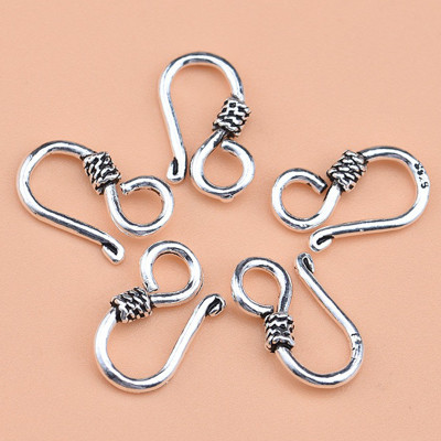 Combo 3 cái charm bạc móc khóa  chữ S kết vòng tay, dây chuỗi #2 - Ngọc Quý Gemstones