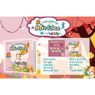 Sách - Cuộc Phiêu Lưu Của Mèo Tí Hon Trong Bụi Cây (20 Stickers Con Vật Đáng Yêu) - Megabook
