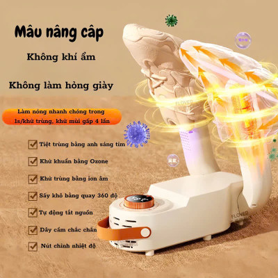 Máy Sấy Và Khử Trùng Giày có hẹn giờ Cao Cấp Làm Khô Siêu Nhanh - Loại Bỏ Khử Mùi Hôi Và Vi Khuẩn, Kiểu Dáng Nhỏ Gọn, Dễ Sử Dụng Máy Sấy Giày Dép Tất Găng Tay Mũ Bảo Hiểm Khử Khuẩn Bằng Tia UV An Toàn Tiện Dụng Thông Minh