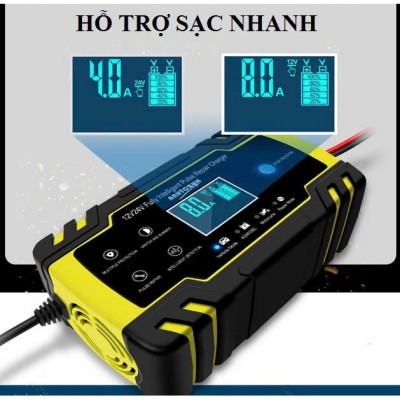 Hàng Nhật - Sạc Ắc Quy Foxsur Thế Hệ Mới 12V 24V – Tự Ngắt, Khử Sunfat, Phục Hồi Ắc Quy Siêu Hiệu Quả , đèn ốp trần