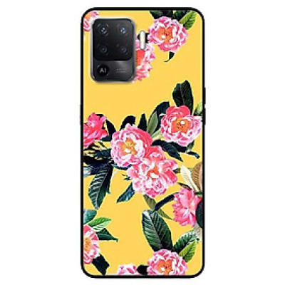 Ốp lưng dành cho Oppo A54 - A74 - A94 - A15 / A15s mẫu Hoa Hồng Nền Vàng