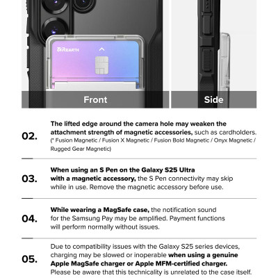 Ốp lưng dành cho Samsung Galaxy S25 Ultra RINGKE Fusion Bold Magnetic - Hàng Chính Hãng