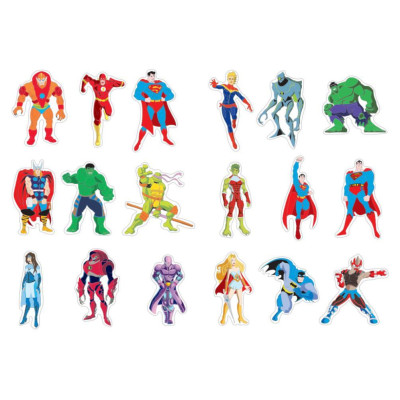 Sách Tô Màu - Super Heroes Siêu Anh Hùng - Tập 4 - Rèn Luyện IQ EQ CQ - Tặng Kèm 18 Stickers - Việt Thư