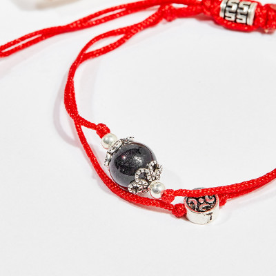 Vòng tay thắt dây đá thạch anh tóc đen mệnh thủy , mộc- Ngọc Quý Gemstones