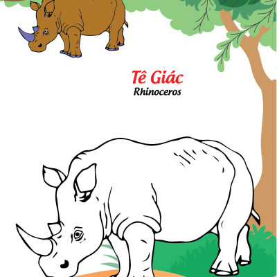 Sách - Bé tô màu và học tiếng anh theo chủ đề - Động vật hoang dã