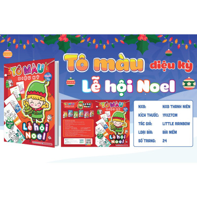 Sách - Tô Màu Diệu Kỳ - Lễ Hội Noel (Hơn 40 Stickers) - Megabook