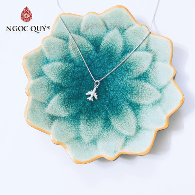 Dây chuyền bạc mặt máy bay - Ngọc Quý Gemstones