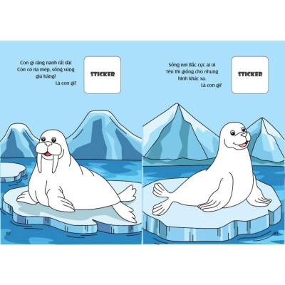 Sách - Bé Tô Màu - Khám Phá Bắc Cực Lạnh Giá - 20+ Hình Dán Sticker - Việt Thư