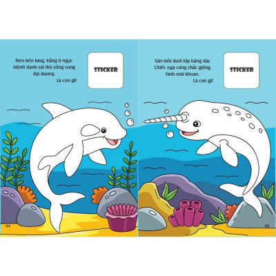 Sách - Bé Tô Màu - Khám Phá Bắc Cực Lạnh Giá - 20+ Hình Dán Sticker - Việt Thư