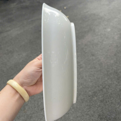 Đĩa bầu dục sâu lòng màu trắng 1.0L - Hàng nội địa Nhật Bản nhập khẩu chính hãng