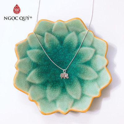 Dây chuyền bạc mặt con voi - Ngọc Quý Gemstones