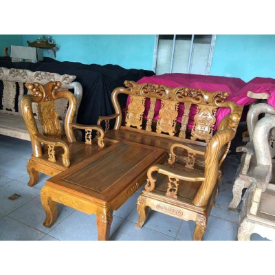 bộ bàn ghế quốc đào tay 12 gỗ lim nam phi