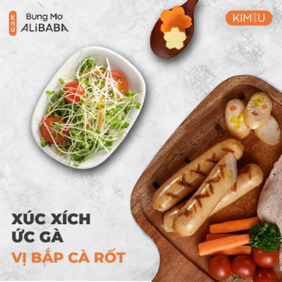 Xúc xích Ức Gà Sốt Bắp Cà Rốt Hàn Quốc Ăn Liền Healthy Tăng Cơ Giảm Cân - Gói 100g