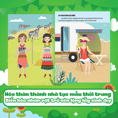 Sách Sáng tạo thời trang: Thời trang kỳ nghỉ (Hơn 100 stickers)