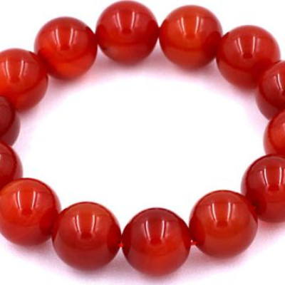 Vòng tay chuỗi hạt Mã Não Đỏ 14 ly 14 hạt - hợp mệnh Hỏa, mệnh Thổ