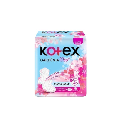 Combo 8 gói băng vệ sinh Gardenia Deo+ - Hoa Anh Đào Mặt Bông siêu mỏng 23cm 8 miếng