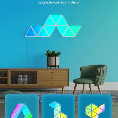 Đèn LED tam giác lắp ghép Govee Glide Tri-angle H6067 | DIY, Thiết kế linh hoạt, 30+ hiệu ứng RGBIC, Nháy nhạc cực chất