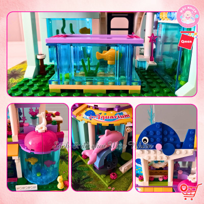 Đồ chơi lắp ráp xếp hình Qman 2012 - Thuỷ cung cá voi xanh (327 mảnh ghép) - Dành cho bé gái từ 6 tuổi