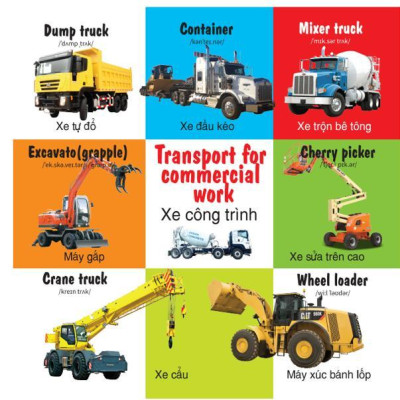 Sách - 100 Từ Đầu Tiên - Các Phương Tiện Giao Thông - Song Ngữ Anh Việt - Việt Thư