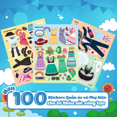 Sách Sáng tạo thời trang: Thời trang nhảy - khiêu vũ (Hơn 100 stickers)