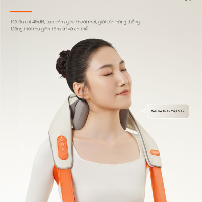 Máy Massage Cổ Vai Gáy Bumas M3 Pro - Nâng Cấp 8 Đầu Massage - Chườm Nóng Hiệu Quả - Động Cơ Không Chổi Than - Hàng Chính Hãng