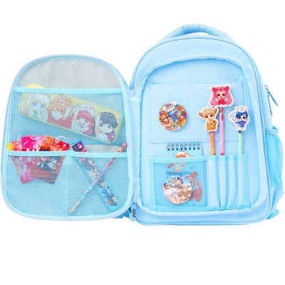 Balo Bé Gái Chống Gù Lớp Học Mật Ngữ - HooHooHaHa - My Closet Sparkle Cyan - Màu Xanh Da Trời - A-BL11007