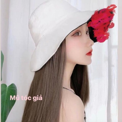Tóc mũ thẳng, tóc dính mũ sẵn cao cấp