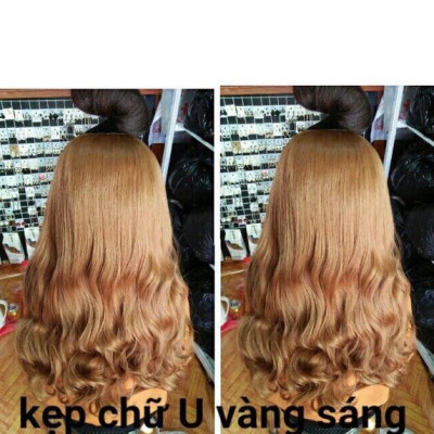 Tóc kẹp chữ u cao cấp màu nỗi chịu nhiệt- hình thật