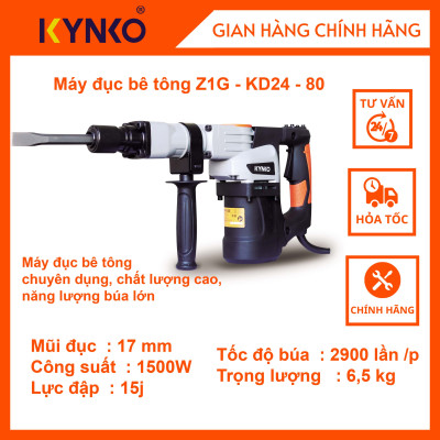 Máy đục bê tông - KD24 cầm tay giá tốt chính hãng Kynko Z1G- KD24 -80 # 6241 cầm tay chính hãng